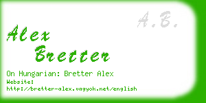 alex bretter business card